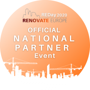 Logo Renovate Europe, official National Partner Event